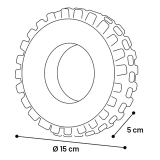 Rubba Wheel Hondenspeeltje von Flamingo – Produktfoto 3 von 3