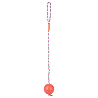 Rubber Bal Met Koord Rood - Hondenspeelgoed - 67 cm - Rood de Flamingo en Rouge – photo produit 3 sur 3