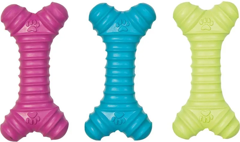 Rubber Squeaky - Hondenspeelgoed - 16 cm van Flamingo in Roze – productfoto