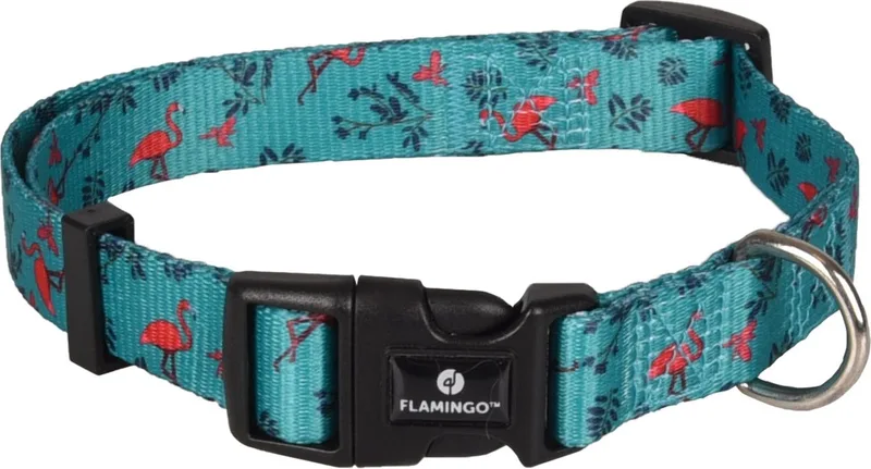 Samar - Halsband Honden - Halsband Samar Met Flamingo M 40-55cm 20mm - 1st - 127951 - 1st von Flamingo in Grün – Produktfoto