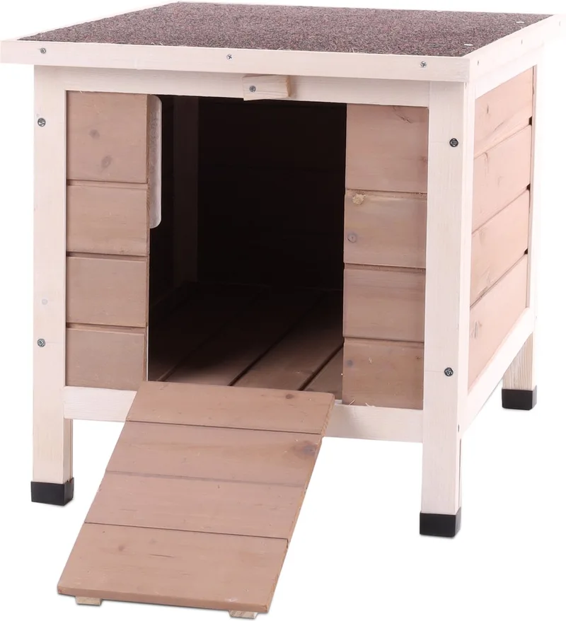 Schuilhok Cosy urban - Nachthok voor Knaagdieren of Kippen - 42 x 50 x 43 cm van Flamingo in Bruin – productfoto