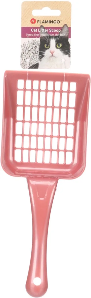 Scoopy Kattenbakschep - Kunststof – 26,6 x 10,2 x 4,2 cm de Flamingo en Rose – photo produit