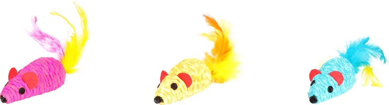 Shuka - Speelgoed Katten - Ps Shuka Muis Met Pluim Assortiment - 1st - 129176 - 1st by Flamingo in Multicolour – product photo 1 of 6