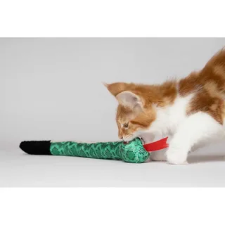 Sisso de Slang Kattenspeelgoed - Pluche - Kattenkruid - 1 stuk - Willekeurig de Flamingo en Vert – photo produit 4 sur 6