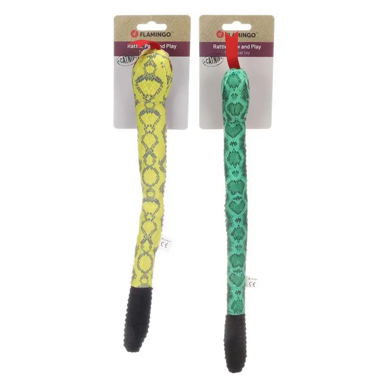 Sisso de Slang Kattenspeelgoed - Pluche - Kattenkruid - 1 stuk - Willekeurig de Flamingo en Vert – photo produit 6 sur 6