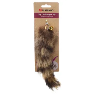 Sjors Staart Voor Hengel - Kattenspeelgoed - 25x8x30 cm Donkerbruin Print by Flamingo – product photo 2 of 2