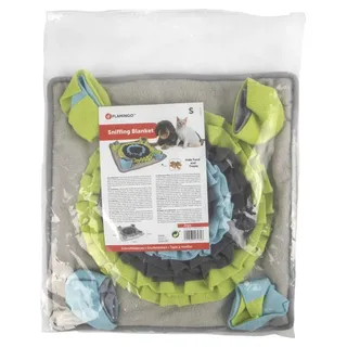 Snuffelmat "Joya" – Grijs/Blauw/Rood/Wit – 40 x 40 x 5,5 cm – Interactief Speelmat voor Honden en Katten de Flamingo en Multicolore – photo produit 3 sur 5