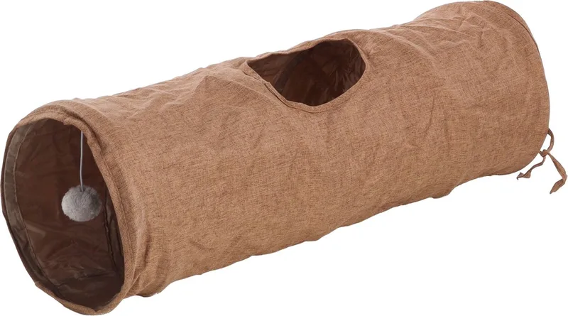 Speelgoed Terri Tunnel met bal Bruin - Kattenspeelgoed - 1st by Flamingo – product photo