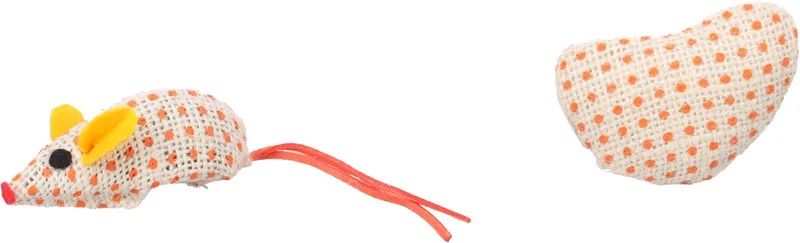 Speelgoed Texo Muis & Hart Oranje - Kattenspeelgoed - 1st by Flamingo – product photo