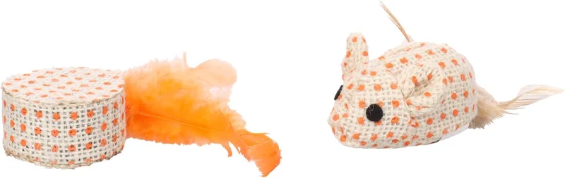 Speelgoed Texo Schijf & Muis Oranje - Kattenspeelgoed - 1st by Flamingo – product photo