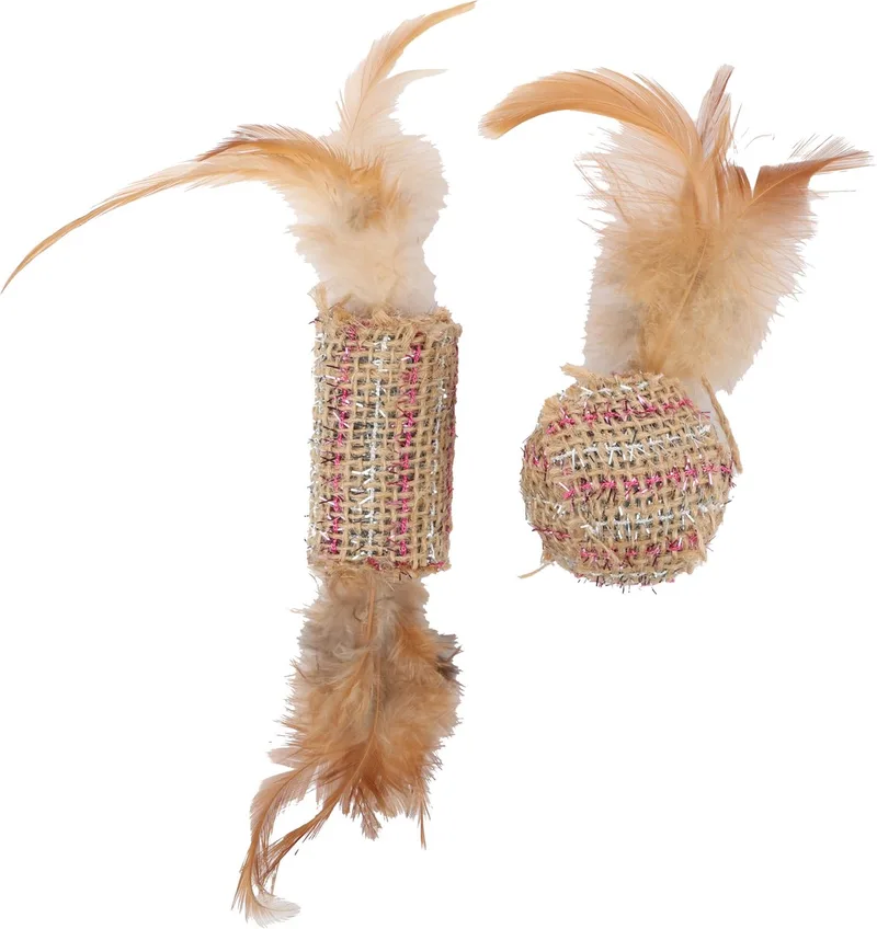 Speelgoed Texu Rol & Bal Bruin - Kattenspeelgoed - 1st de Flamingo – photo produit