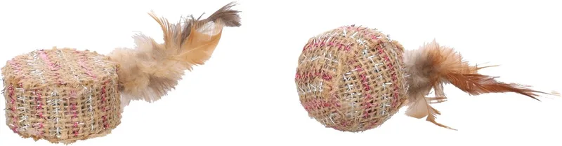 Speelgoed Texu Schijf & Bal Bruin - Kattenspeelgoed - 1st von Flamingo – Produktfoto