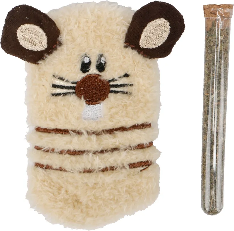 Speelgoed Tucca Muis Beige - Kattenspeelgoed - 1st de Flamingo – photo produit