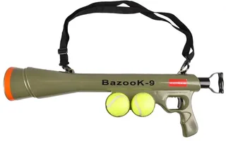Speelgoed "Wissam" Bazooka met Bal – Kaki – 60 cm – Interactief Gooispeelgoed voor Honden by Flamingo in Green – product photo 1 of 4
