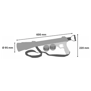 Speelgoed "Wissam" Bazooka met Bal – Kaki – 60 cm – Interactief Gooispeelgoed voor Honden by Flamingo in Green – product photo 4 of 4