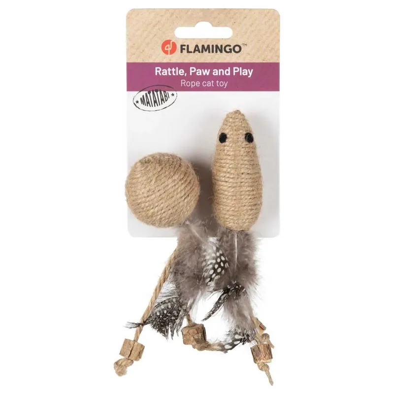 Speelgoed Yutsa Bal & Muis Bruin - Kattenspeelgoed - 1st by Flamingo – product photo 2 of 3