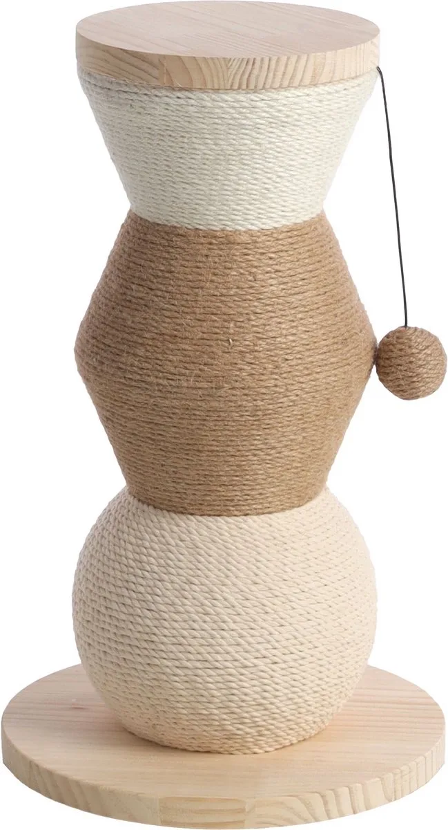Stubbs krabpaal - 29cm L x 29cm B x 47.5cm H - krabpaal fra Flamingo i Beige – produktbillede