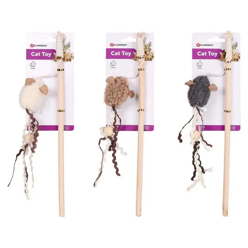 Suava - Speelgoed Katten - Ps Hengel Suava Muis 25x5x4cm Assortiment - 1st - 131541 - 1st de Flamingo en Multicolore – photo produit 2 sur 3