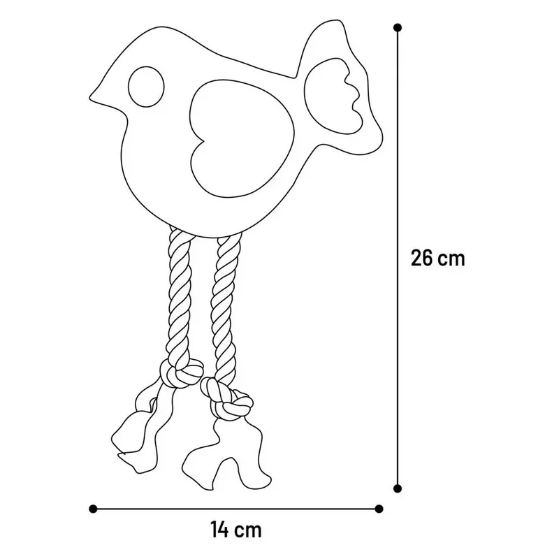 Swa Bird Hondenspeeltje by Flamingo – product photo 3 of 3