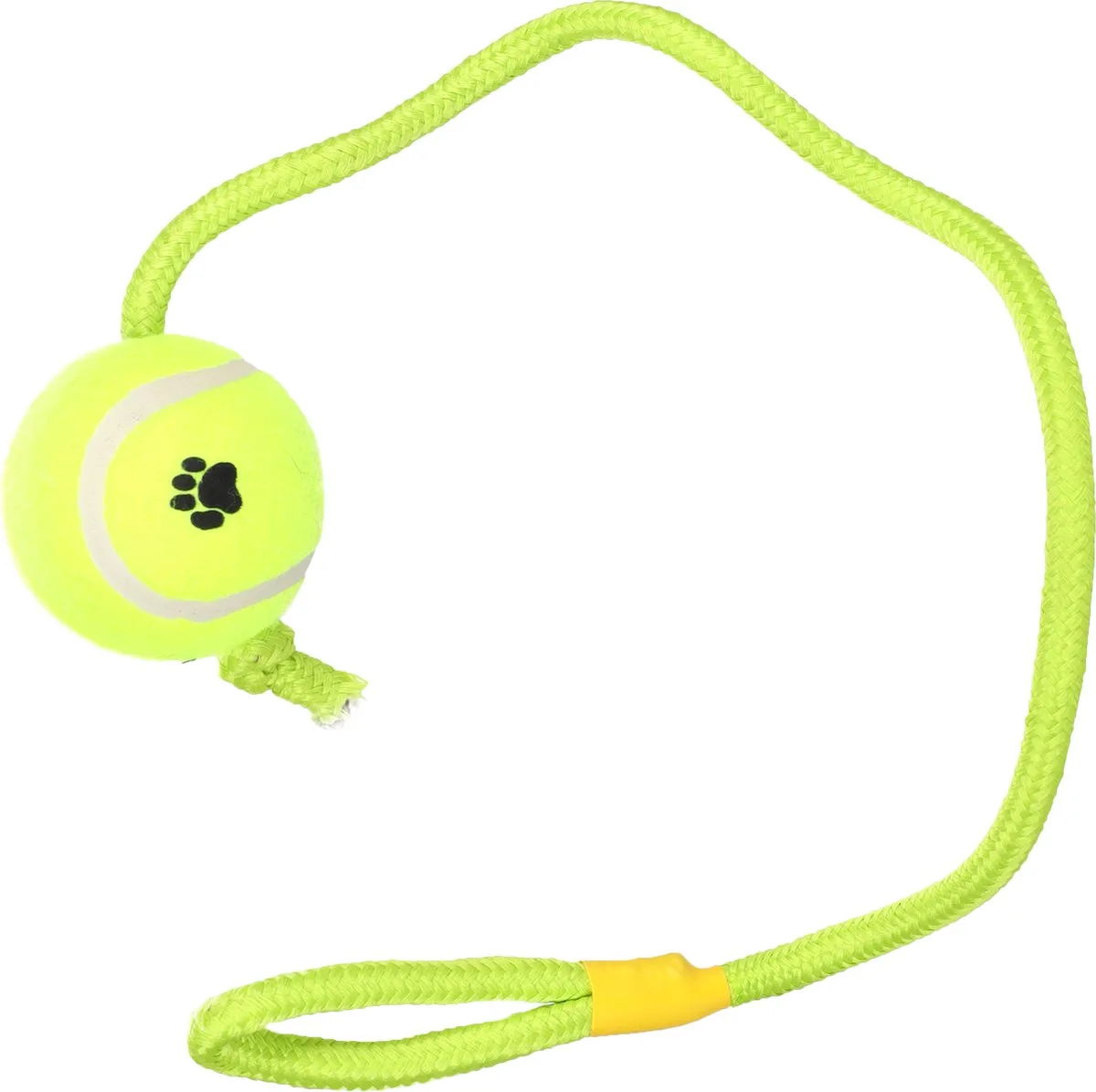 Tennisbal aan Touw - Hondenspeelgoed - 6 cm von Flamingo in Gelb – Produktfoto
