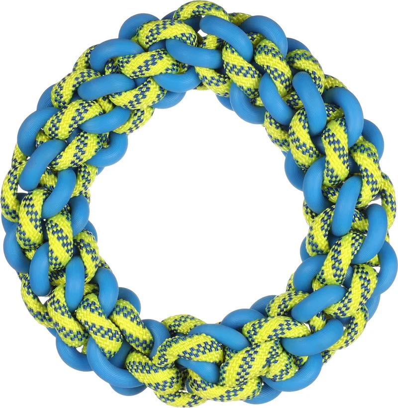 Tofla - Speelgoed Honden - Hs Tofla Ring Blauw/geel L 23x23x5cm - 1st - 137673 - 1st von Flamingo in Mehrfarbig – Produktfoto