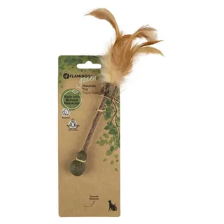 Topsy - Speelgoed Katten - Ps Topsy Stokje+dubbel Bolletje Matatabi Natuur 25cm - 1st - 130839 - 1st by Flamingo in Brown – product photo 2 of 3