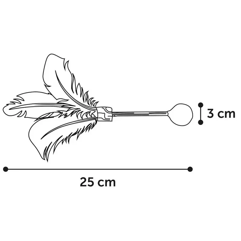 Topsy - Speelgoed Katten - Ps Topsy Stokje Hout+bol Matatabi Natuur 25cm - 1st - 130851 - 1st von Flamingo in Braun – Produktfoto 3 von 3