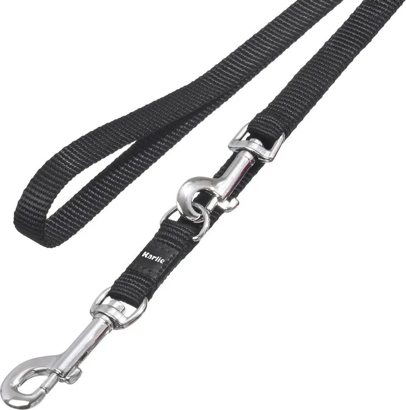 Trainingslijn Ziggi - 200cm 25mm - Hondenriem fra Flamingo i Sort – produktbillede