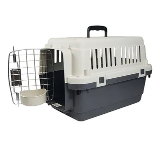 Transportbox hond S 61×40×41 cm – Flamingo Transportkooi Nomad Donkergrijs de Flamingo en Gris – photo produit 2 sur 2