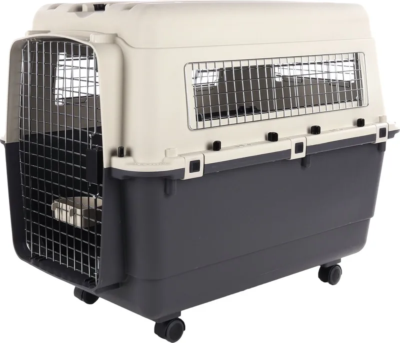 Transportbox hond XL 90×60×74 cm – Flamingo Transportkooi Nomad Donkergrijs von Flamingo in Grau – Produktfoto