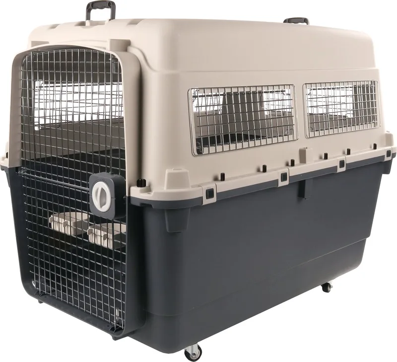 Transportbox hond XXXL 122×82×97 cm – Flamingo Transportkooi Nomad Donkergrijs by Flamingo in Grey – product photo