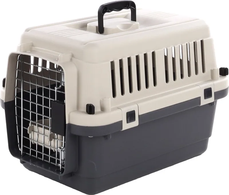 Transportbox kat en hond – Autobench XS 50x33x33 cm – Flamingo Transportkooi Nomad Donkergrijs by Flamingo in Grey – product photo