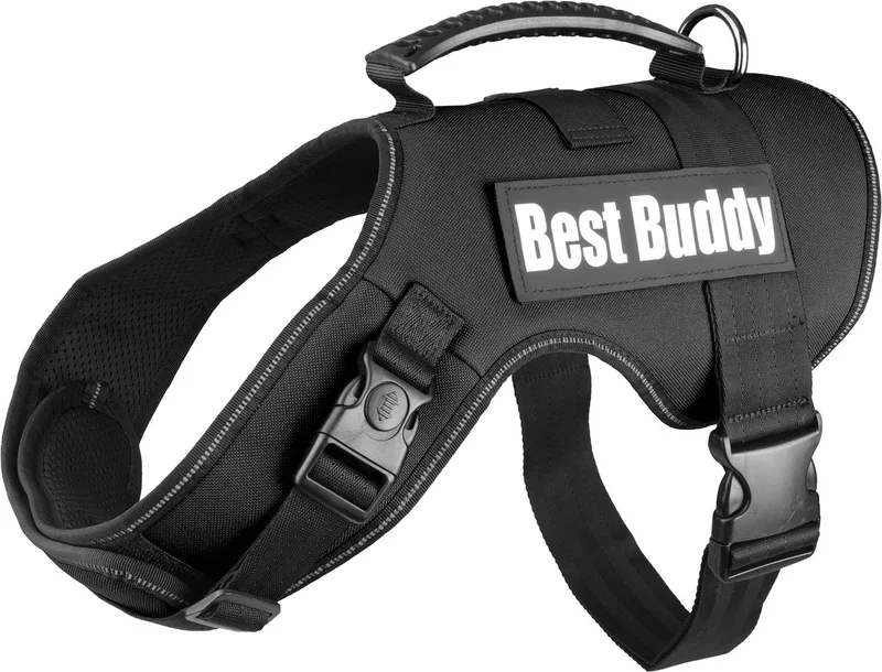 Uranus - Harnas Honden - Harnas Best Buddy Uranus Xxl 95-130cm 50mm - 1st - 122762 - 1st von Flamingo in Schwarz – Produktfoto