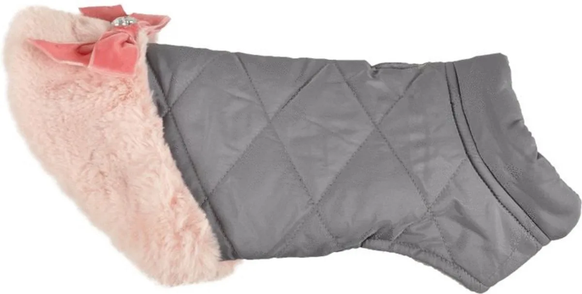 Valentina Hondenjas - Grijs - Ruglengte 20 cm de Flamingo en Grijs en Roze – photo produit