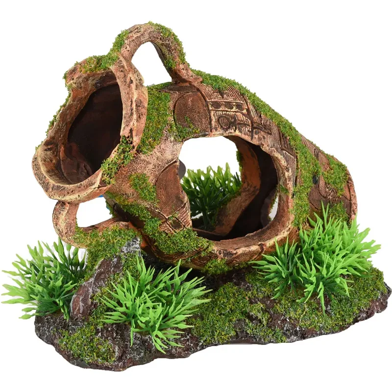 Vase Moza Avec Plantes Décoration D´aquarium 16x11x13cm by Flamingo – product photo