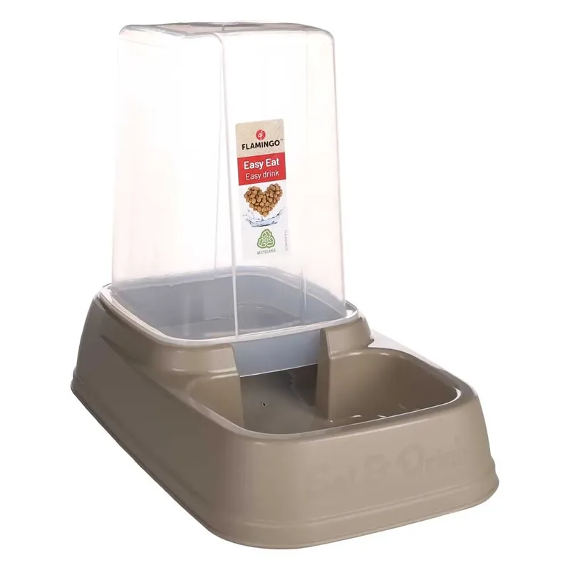 Vedi - Voerautomaat;waterautomaat Honden;katten - Voer+waterautomaat Vedi 3,4l 19,5x33x27cm - 1st - 137349 - 1st de Flamingo en Taupe – photo produit 2 sur 3