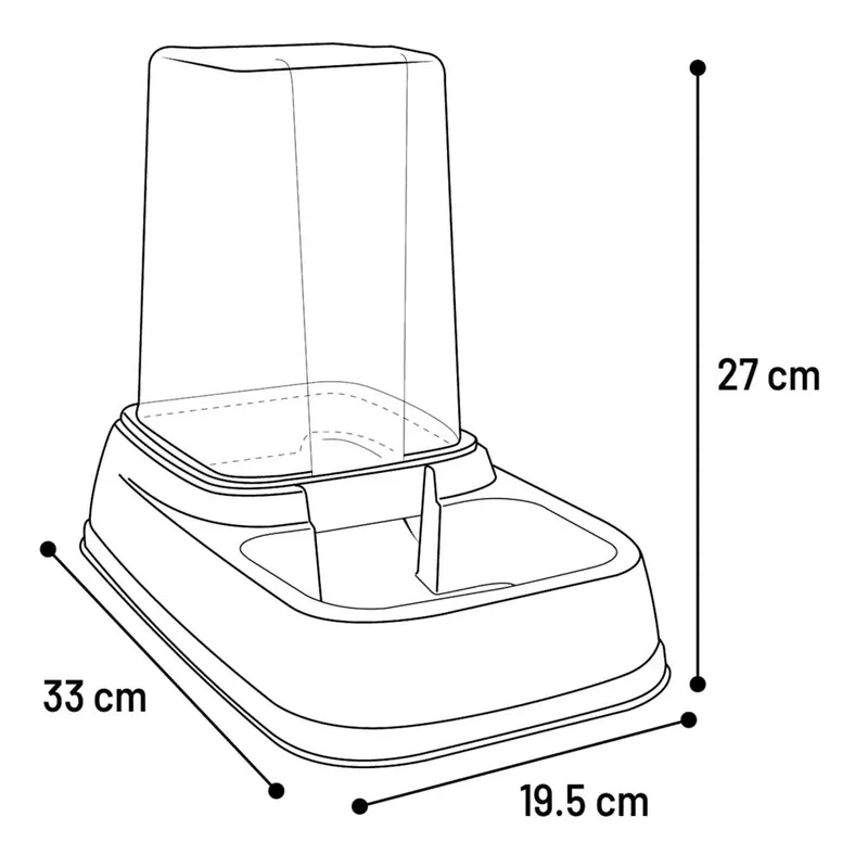 Vedi - Voerautomaat;waterautomaat Honden;katten - Voer+waterautomaat Vedi 3,4l 19,5x33x27cm - 1st - 137349 - 1st de Flamingo en Taupe – photo produit 3 sur 3