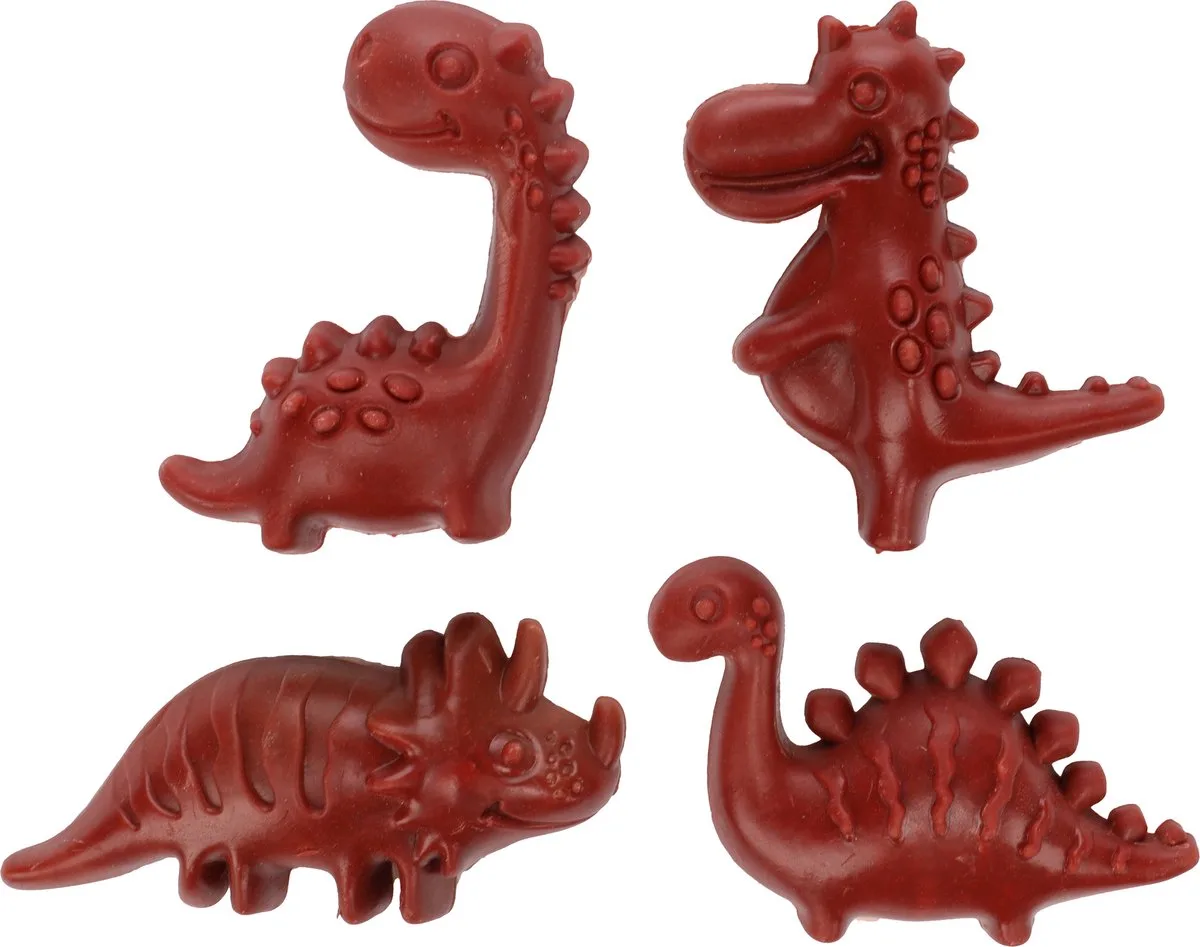 VEGGIE DINO MET AARDBEI M 4ST 120GR von Flamingo – Produktfoto