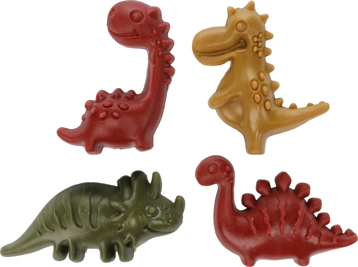 VEGGIE DINO MET APPEL/AARDBEI/ ANANAS M 60ST 1,8KG DISPLAY von Flamingo – Produktfoto