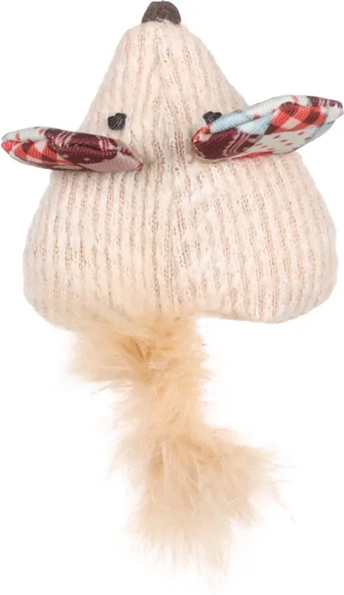 Vinta Muis + Veer - Kattenspeelgoed de Flamingo en Beige – photo produit