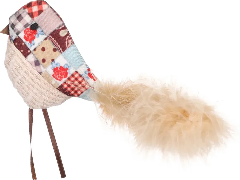 Vinta Vogel + Veer - Kattenspeelgoed de Flamingo en Beige – photo produit