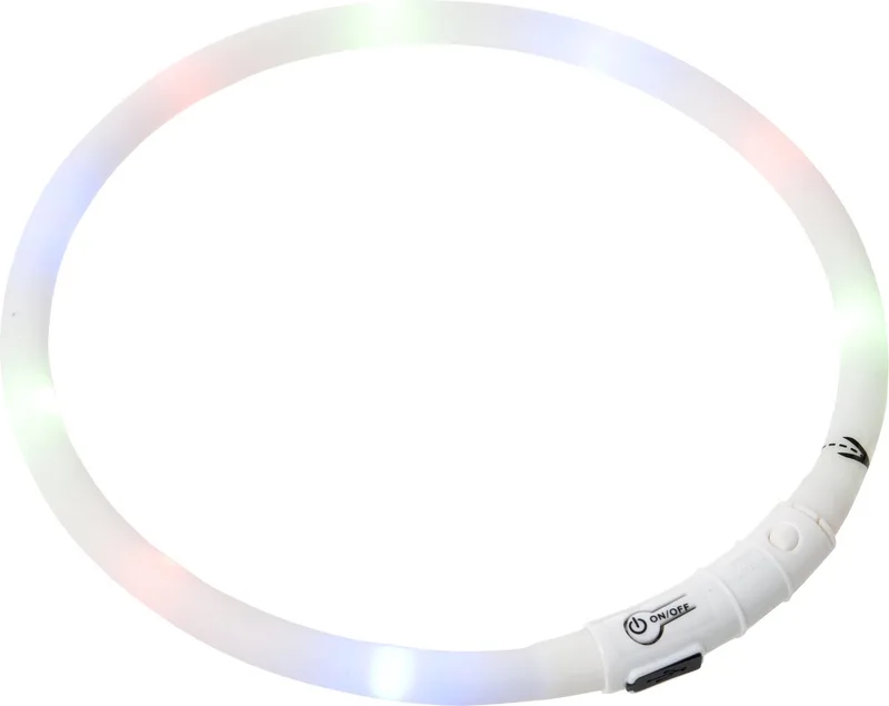 Visio Nera - Halsband Honden - Halsband Led Nera 20-70cm 16mm - 1st - 188756 - 1st von Flamingo in Weiß – Produktfoto