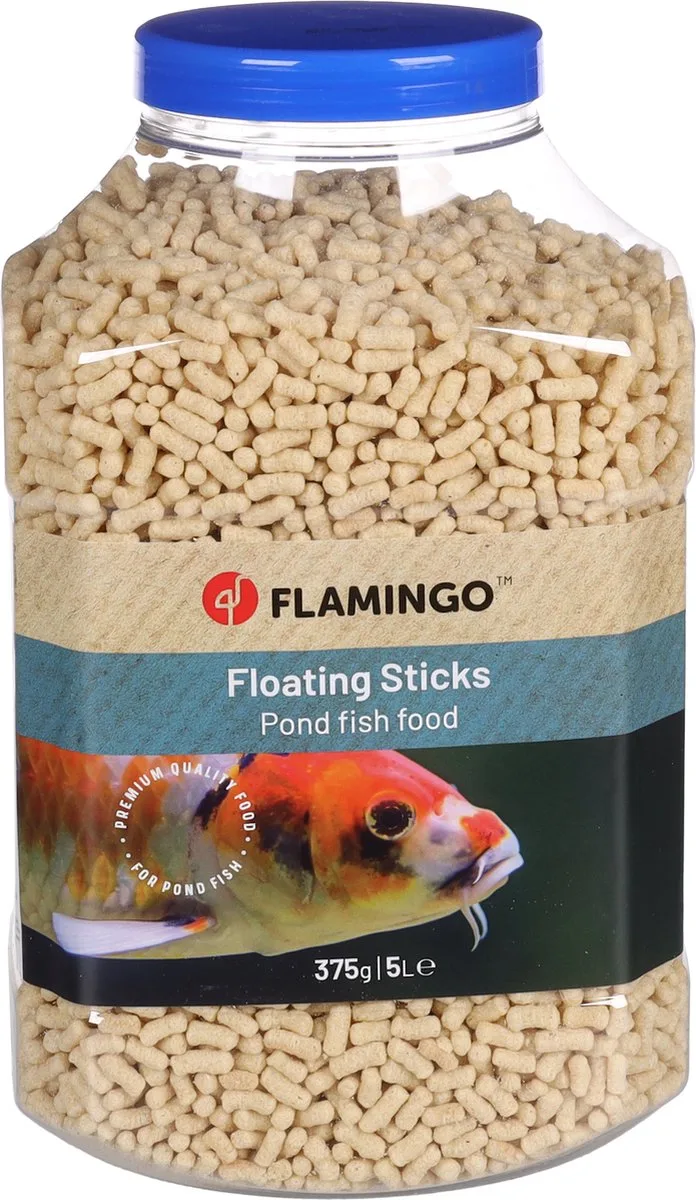 Vissen voer – vissenvoer – vijvervoer – vijvervoer sticks – 5L – beige de Flamingo – photo produit