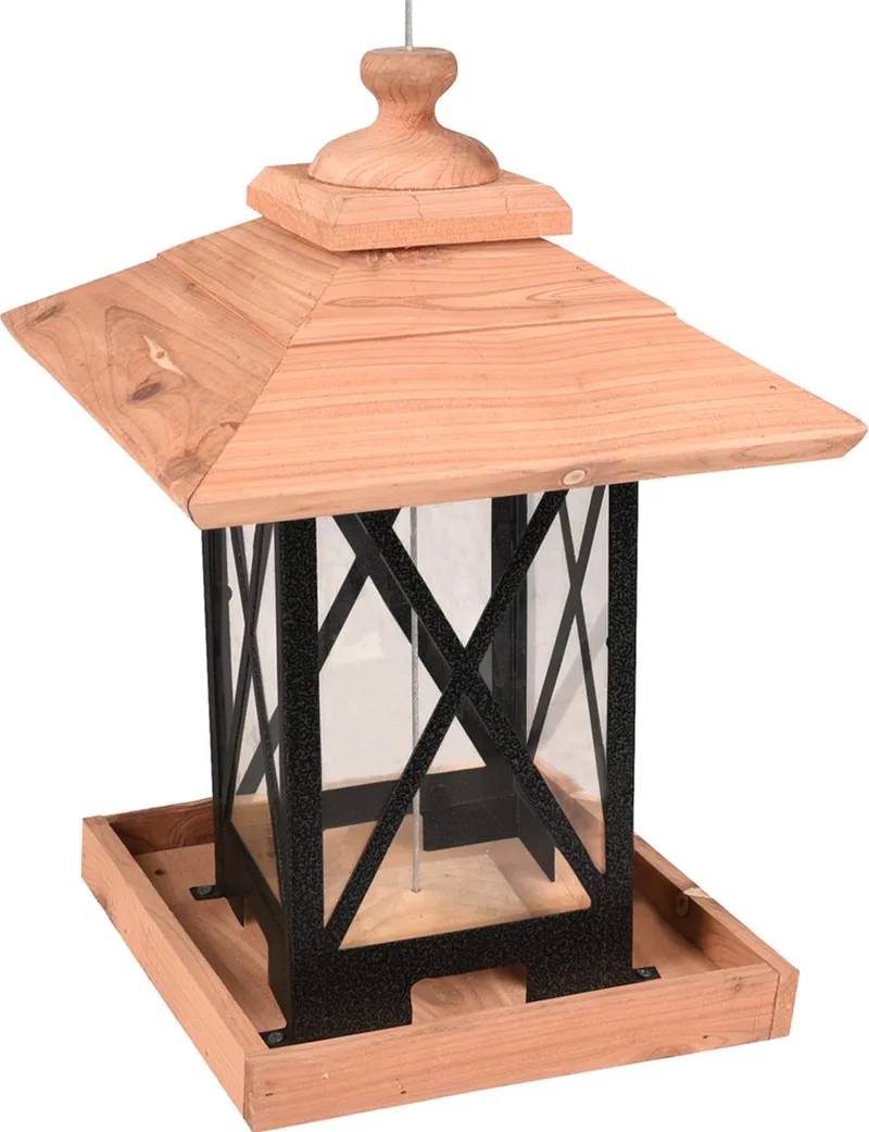 Voedersilo Leya Hout de Flamingo en Houtkleur – photo produit