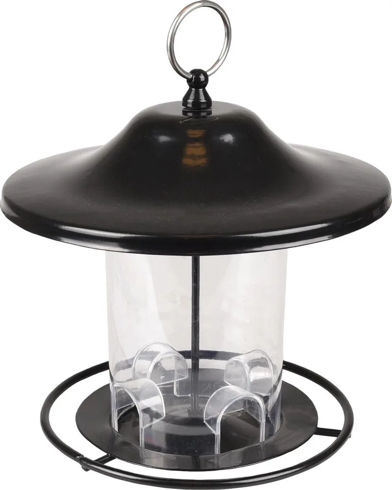 Voedersilo zaden Wilmer - 21.5 x 21.5 x 20.5 cm de Flamingo en Noir – photo produit