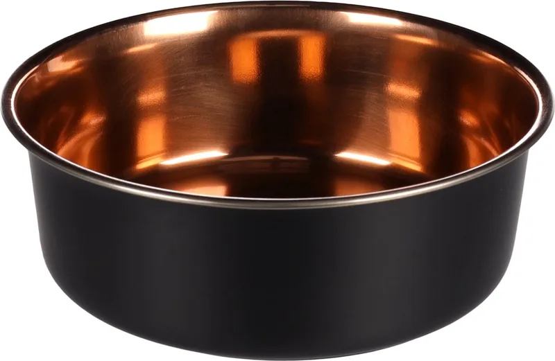 voerbak hond – drinkbak hond – eetbak hond inox – stijlvolle antislip hondenkom – 1,8L – Ø21 cm – Ezra & koper von Flamingo in Schwarz – Produktfoto
