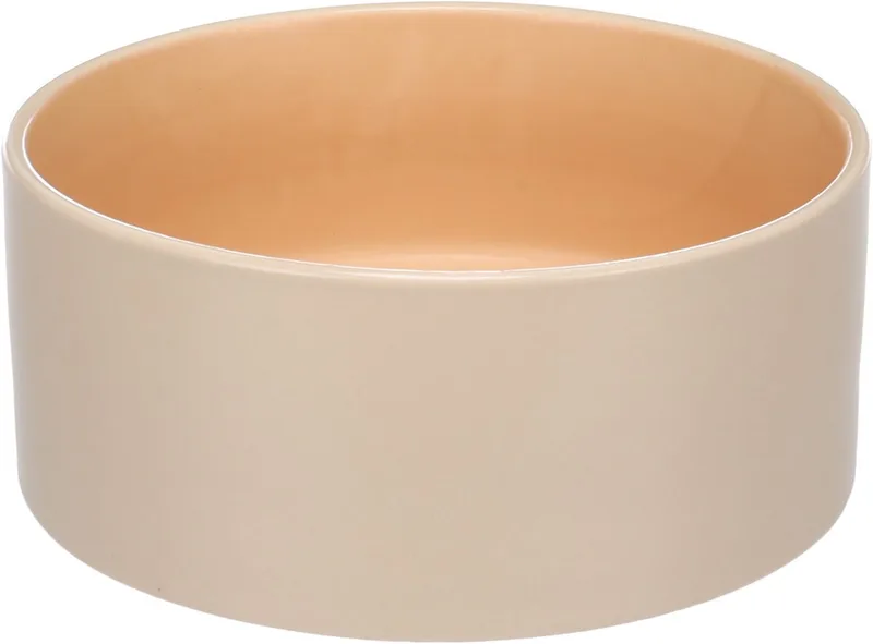 Voerbak hond – drinkbak hond – eetbak hond keramiek – topkwaliteit geglazuurde keramiek! – Ø18 cm – 1,2L – Flamingo eet- en drinkpot Anca beige von Flamingo in Orange – Produktfoto