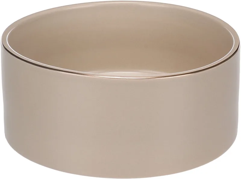 Voerbak hond – drinkbak hond – eetbak hond keramiek – topkwaliteit geglazuurde keramiek! – Ø18 cm – 1,2L – Flamingo eet- en drinkpot Eram de Flamingo en Beige – photo produit