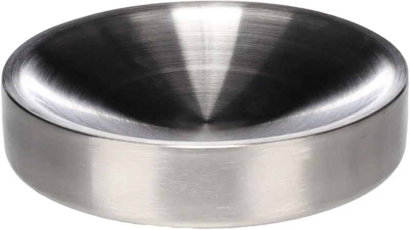 Voerbak kat - drinkbak kat - 110ml - Muscat Rond - stijlvolle inox eetschaal met antislip - 12,5cm by Flamingo in Silver – product photo
