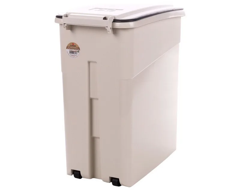 voerton hond – Kolio 16L – compacte kunststof voercontainer met schep & klapdeksel – luchtdichte hondenvoer opslag by Flamingo in Beige – product photo 3 of 5